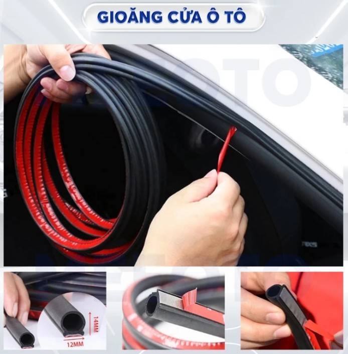 Gioăng Cao Su Chữ D 3M Dán Cửa Ô Tô, Giải Pháp Chống Ồn, Chống Bụi, Giảm Va Đập