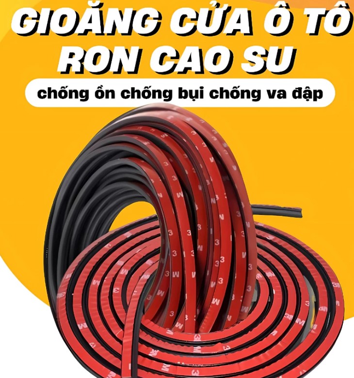 Gioăng Cao Su Chữ D 3M Dán Cửa Ô Tô, Giải Pháp Chống Ồn, Chống Bụi, Giảm Va Đập