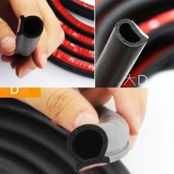 Gioăng Cao Su Chữ D Ốp Dán Viền Ô Tô, Chống Ồn, Chống Bụi & Tăng Độ Kín Cho Xe