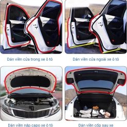 Gioăng Cao Su Chữ D Ốp Dán Viền Ô Tô, Chống Ồn, Chống Bụi & Tăng Độ Kín Cho Xe