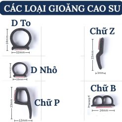 Gioăng Cao Su Chữ D, P, T, Z, U, B, Giải Pháp Chống Ồn, Chống Bụi & Bảo Vệ Cửa Xe Ô Tô