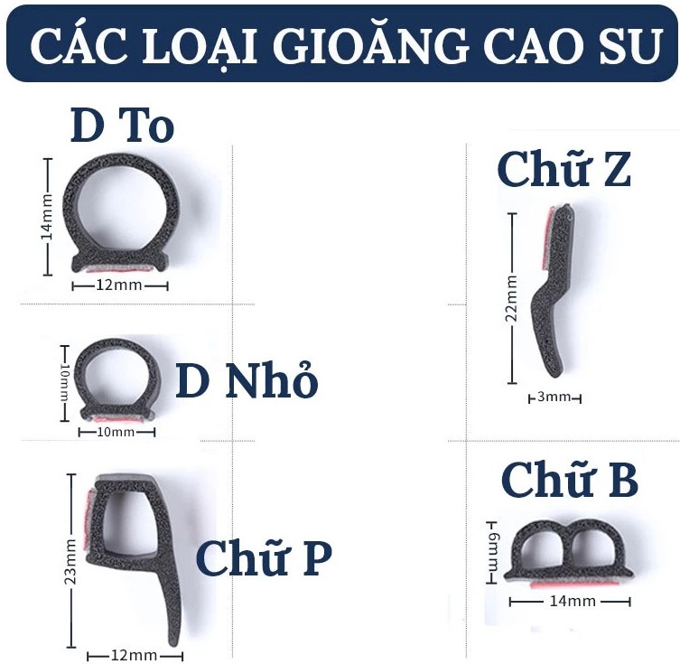 Gioăng Cao Su Chữ D, P, T, Z, U, B, Giải Pháp Chống Ồn, Chống Bụi & Bảo Vệ Cửa Xe Ô Tô
