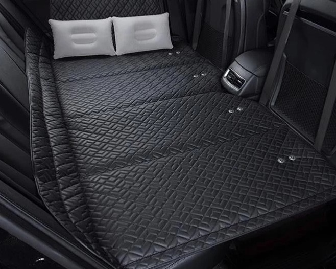 Giường Đệm Ghế Sau Ô Tô Bằng Da Cao Cấp Gấp Gọn Thông Minh Takehiro T09