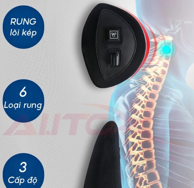 Gối Đầu Và Tựa Lưng Xe Ô Tô Massage AutoX, Máy Rung 6 Chế Độ, Ruột Cao Su Non Êm ÁiGối Đầu Và Tựa Lưng Xe Ô Tô Massage AutoX, Máy Rung 6 Chế Độ, Ruột Cao Su Non Êm Ái