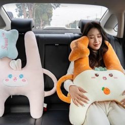 Gối Ôm Xe Ô Tô Trẻ Em Dây Đai An Toàn Gối Ôm Cổ Chống Bóp Gối Người Lớn