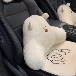 Gối Tựa Đầu & Cổ Ô Tô, Gối Tựa Lưng Ghế Văn Phòng Hình Gấu Hoạt Hình Nhồi Bông Trang Trí Nội Thất Xe Hơi