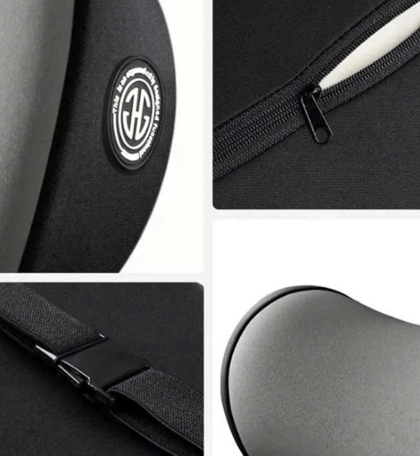 Gối Tựa Đầu Dựa Lưng Trên Xe Ô Tô AWESOME Đệm Cao Su Non Thoáng Khí Dễ Chịu Khi Lái Xe