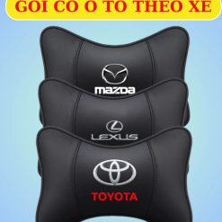 Gối Tựa Đầu Ô Tô Da Cao Cấp Có Logo Theo Hãng Xe (Toyota, Mazda, VinFast, Honda, Hyundai, Nissan, Mitsubishi,…)
