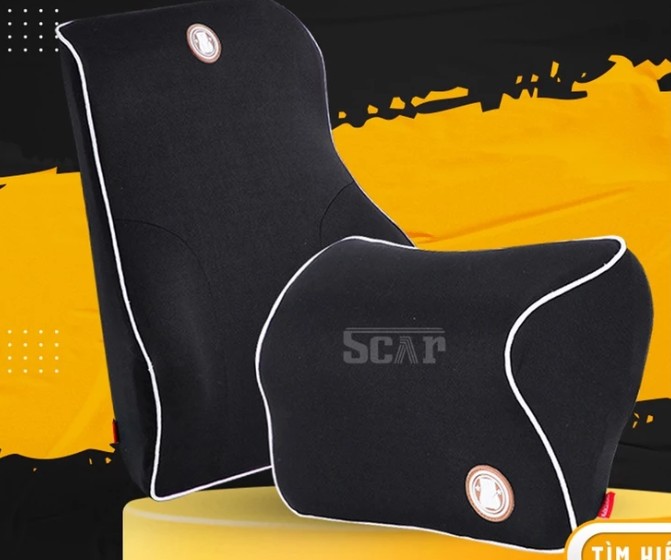 Gối Tựa Đầu & Tựa Lưng Cao Su Non S039, Chống Mỏi Cổ Lưng Cho Ghế Ô Tô & Văn Phòng