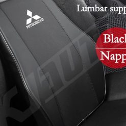 Gối Tựa Đầu & Tựa Lưng Da Nappa Mitsubishi Hỗ Trợ Cổ Vai Gáy, Thắt Lưng Thoáng Khí