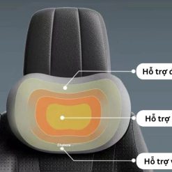 Gối Tựa Đầu Và Gối Tựa Lưng Cao Su Non Cho Xe Ô Tô AD AUTO Thiết Kế Công Thái Học