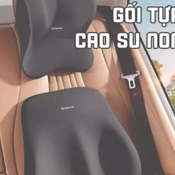 Gối Tựa Đầu Và Gối Tựa Lưng Ô Tô Cao Su Non, Vải Bốn Mùa Thoáng Khí, Êm Ái Mọi Hành Trình