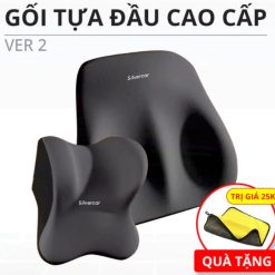 Gối Tựa Đầu Và Gối Tựa Lưng Ô Tô Cao Su Non, Vải Bốn Mùa Thoáng Khí, Êm Ái Mọi Hành Trình