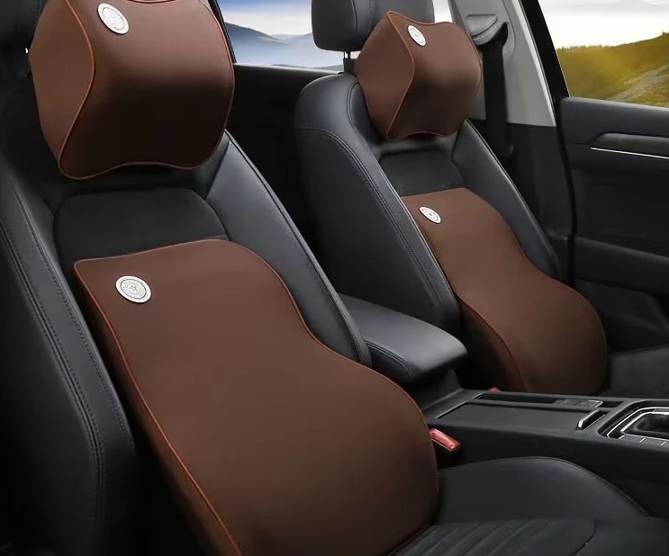 Gối Tựa Đầu Và Kê Tựa Lưng Ghế Ô Tô Bằng Cao Su Non, Chống Đau Mỏi Khi Lái Xe & Làm Việc Văn Phòng