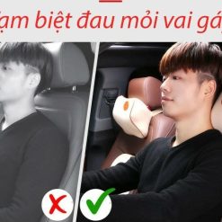 Gối Tựa Đầu Và Kê Tựa Lưng Ghế Ô Tô Bằng Cao Su Non, Chống Đau Mỏi Khi Lái Xe & Làm Việc Văn Phòng