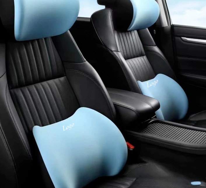 Gối Tựa Đầu và Lưng Cao Su Non Cho Ô Tô, Chống Mỏi Cổ, Thoải Mái Trên Mọi Chặng Đường