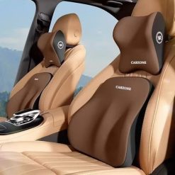 Gối Tựa Đầu Và Lưng Xe Ô Tô CARZONE Cao Su Non Cao Cấp, Êm Ái Giảm Đau Mỏi Khi Lái Xe
