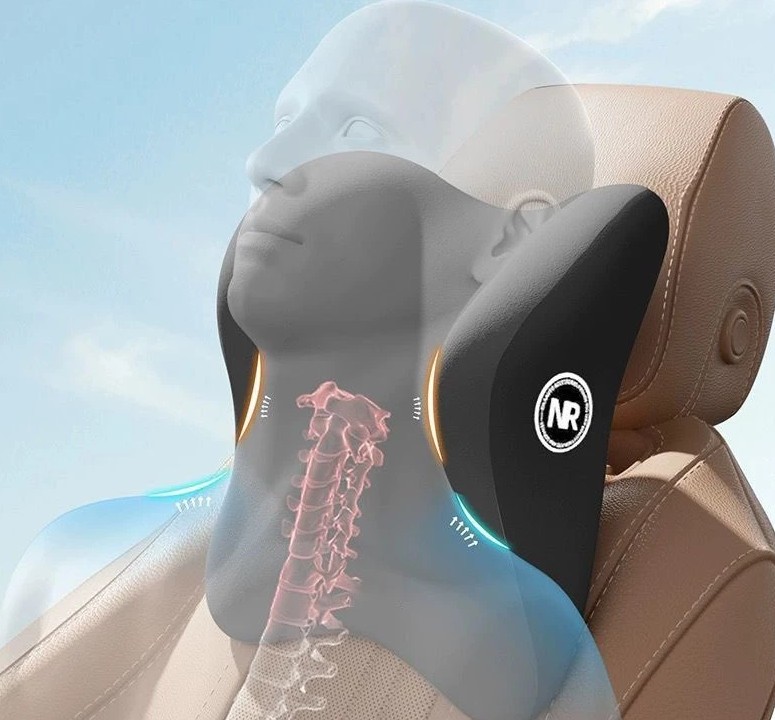 Gối Tựa Đầu Và Lưng Xe Ô Tô CARZONE Cao Su Non Cao Cấp, Êm Ái Giảm Đau Mỏi Khi Lái Xe