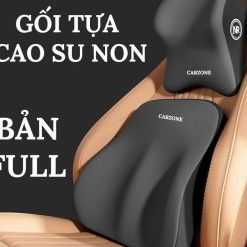 Gối Tựa Đầu Và Lưng Xe Ô Tô CARZONE Cao Su Non Cao Cấp, Êm Ái Giảm Đau Mỏi Khi Lái Xe