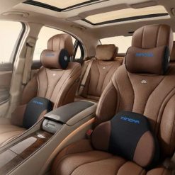 Gối Tựa Đầu Và Tựa Lưng Cao Su Non Mincar Công Thái Học Cho Ghế Ô Tô, Ghế Văn Phòng