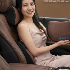 Gối Tựa Đầu Và Tựa Lưng Cao Su Non Mincar Công Thái Học Cho Ghế Ô Tô, Ghế Văn Phòng