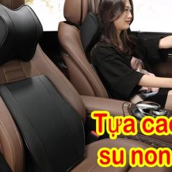 Gối Tựa Đầu Và Tựa Lưng Ô Tô T03, Cao Su Non, Nâng Đỡ Cột Sống, Thoải Mái Khi Lái Xe