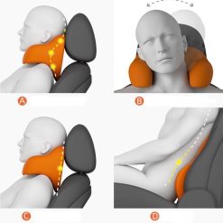 Gối Tựa Đầu Xe Ô Tô Cao Cấp Chống Ngủ Gật, Giảm Đau Mỏi Cổ Vai Gáy Hiệu Quả