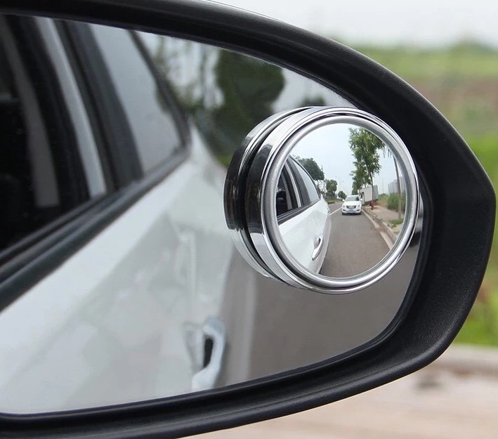 Gương Cầu Lồi Xe Ô Tô Tráng Bạc Xoay 360°, Bộ 2 Chiếc