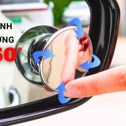 Gương Cầu Xóa Điểm Mù Ô Tô Xoay 360°, Tăng Góc Nhìn, Hạn Chế Điểm Mù, Lái Xe An Toàn