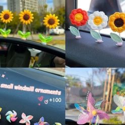 Hoa Lắc Đầu Trang Trí Dễ Thương Nhiều Màu Sắc, Phụ Kiện Decor Nhà Cửa & Xe Hơi Ngộ Nghĩnh