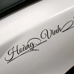 In Tên Dán Xe Theo Yêu Cầu, Tem Xe Theo Tên, Decal Chữ Ký Cá Nhân Hóa Thiết Kế Riêng