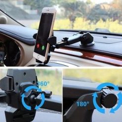 Kệ Đỡ Điện Thoại Trên Ô Tô Xoay 360 Độ, Giữ Điện Thoại An Toàn & Tiện Lợi Khi Lái Xe