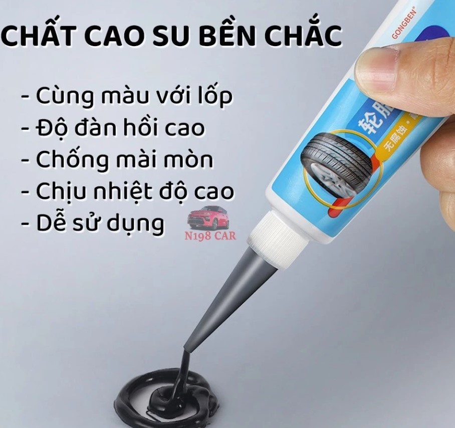Keo Trám Vá Lốp Cho Xe, Sửa Chữa Vết Rách Lốp, Đàn Hồi Cao, Chịu Nhiệt Tốt