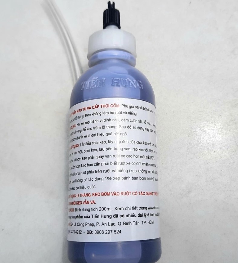 Keo Tự Vá Lốp 200ml – 300ml Cho Lốp Có Săm & Không Săm Vá Nhanh, An Toàn Khi Di Chuyển