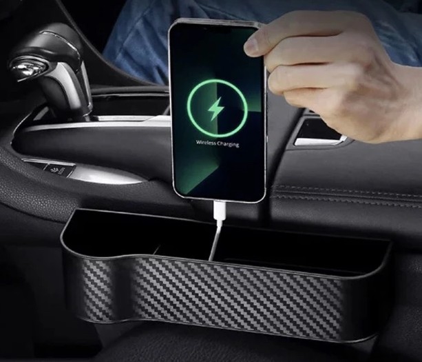 Khay Đựng Đồ Đa Năng Khe Ghế Xe Ô Tô, Hộc Để Đồ Xe Hơi Cao Cấp Gọn Gàng, Tiện Lợi