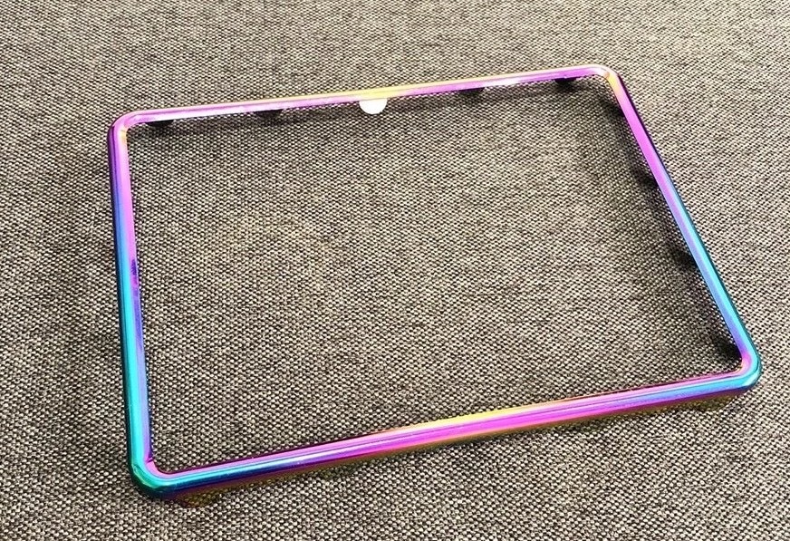 Khung Biển Số 7 Màu Titan Cho Xe Máy, Full Bộ Tặng Kèm Meka, Đế Sau & Ốc Lắp Đặt