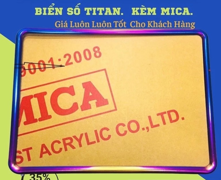 Khung Biển Số 7 Màu Titan Cho Xe Máy, Full Bộ Tặng Kèm Meka, Đế Sau & Ốc Lắp Đặt