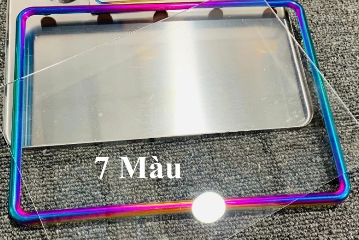 Khung Biển Số Xe Máy Cao Cấp Titan, Vàng, Inox, 7 Màu Dày Đẹp (Bộ Đầy Đủ 3 Món)