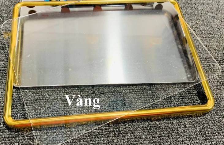 Khung Biển Số Xe Máy Cao Cấp Titan, Vàng, Inox, 7 Màu Dày Đẹp (Bộ Đầy Đủ 3 Món)