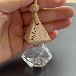 Lọ Đựng Tinh Dầu Treo 8ml, Lọ Thủy Tinh Lục Lăng Treo Xe Ô Tô, Phòng Ngủ, Tủ Quần Áo