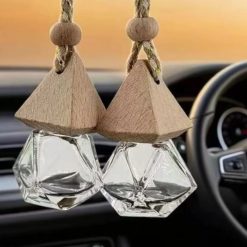 Lọ Đựng Tinh Dầu Treo 8ml, Lọ Thủy Tinh Lục Lăng Treo Xe Ô Tô, Phòng Ngủ, Tủ Quần Áo