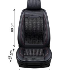 Lót Ghế Ô Tô Hạt Gỗ Chống Nóng, Massage Lưng Thư Giãn, Chất Liệu Hạt Gỗ Thật Kết Hợp Da PU