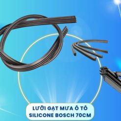 Lưỡi Gạt Mưa Ô Tô Silicone BOSCH 70cm (28 inch) Lá Lúa, Không Đầu Chốt 6mm (Gạt Kính Sau Ô Tô)
