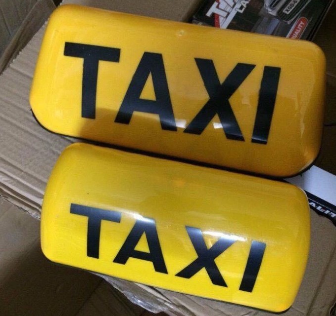 Mào Taxi Nam Châm & Đèn LED Gắn Kính, Nhận Diện Cho Xe Dịch Vụ