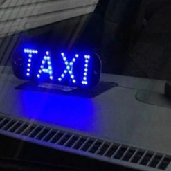 Mào Taxi Nam Châm & Đèn LED Gắn Kính, Nhận Diện Cho Xe Dịch Vụ