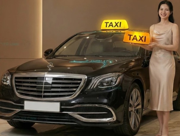 Mào Taxi Nam Châm & Đèn LED Gắn Kính, Nhận Diện Cho Xe Dịch Vụ
