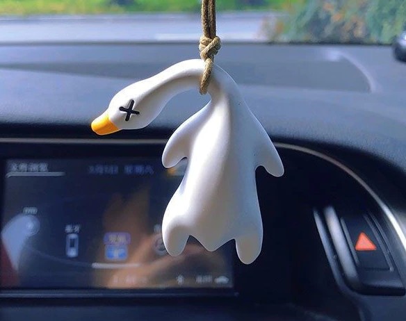 Mặt Dây Chuyền Vịt Vàng Đổi Màu, Trang Trí Nội Thất Xe Ô Tô Dễ Thương, Sáng Tạo