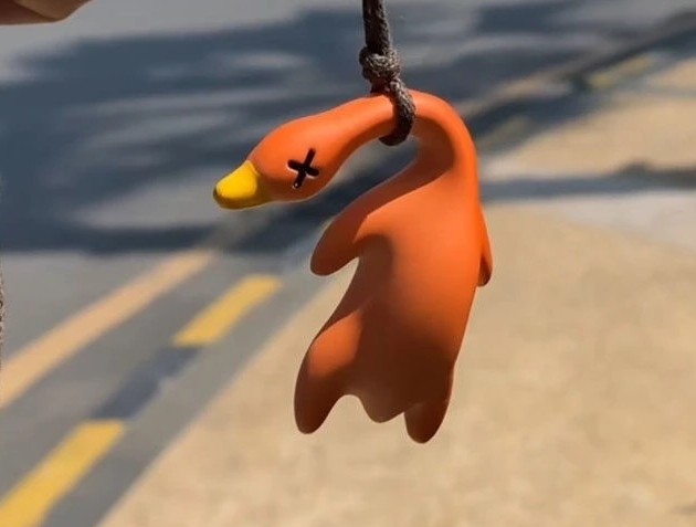 Mặt Dây Chuyền Vịt Vàng Đổi Màu, Trang Trí Nội Thất Xe Ô Tô Dễ Thương, Sáng Tạo