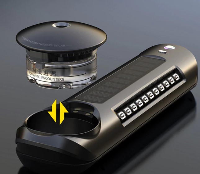 Máy Khuếch Tán Mùi Hương Xe Thông Minh Sạc Năng Lượng Mặt Trời Khử Mùi Trong Xe Ô Tô