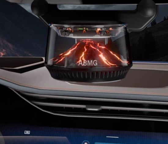 Máy Khuếch Tán Tinh Dầu Ô Tô ABMG Hiệu Ứng Núi Lửa & Núi Băng Khử Mùi, Xông Thơm Xe Hơi